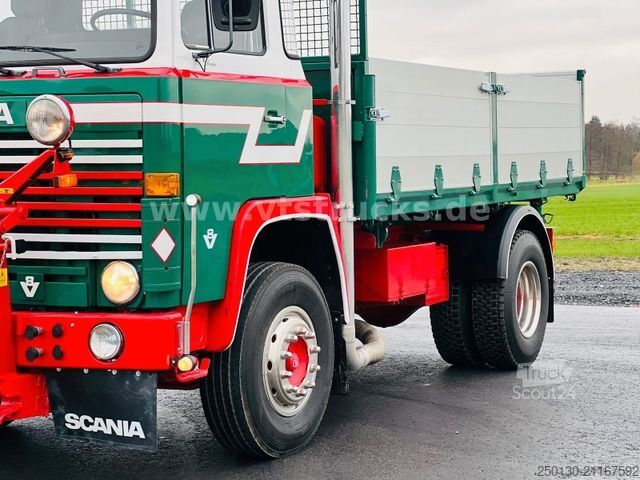 Camión volquete trilateral SCANIA LB141 V8 4x2 DSK Oldtimer *Sammlerstück*