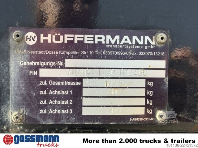 Remolque roll off Hüffermann HAR 18.70 Abrollanhänger