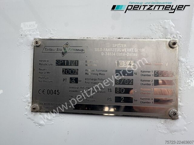 Siló teherautó Mercedes-Benz Antos 2540 L Spitzer 31 m³, 5 Kammern, Schiebedeckel