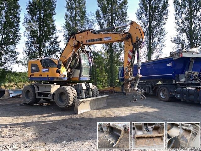 Escavatore gommato Liebherr A913 Compact Litronic with 3 excavator buckets