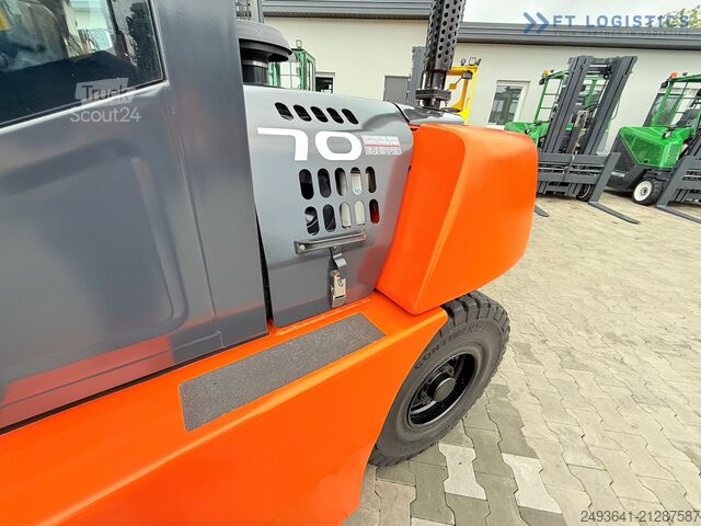 4-wheel forklift DOOSAN 70 / DUPLEX / FORK 2500MM / POSITIONER
