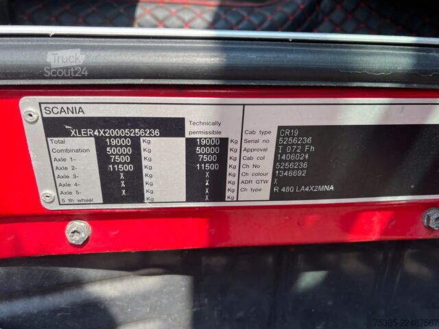 Standardni SZM Scania R480 Topline 4x2 Manual Retarder
