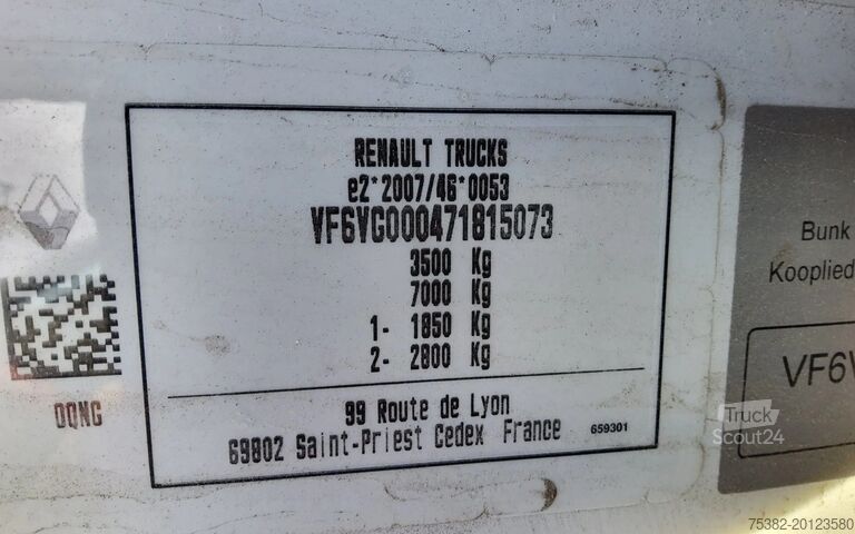 Koffer Renault Master 165.35 BAK-KLEP DUBBELLUCHT - EURO 6 - ...