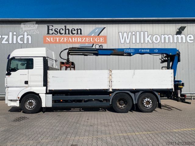 شاحنة مسطحة MAN TGX 26.440 6x2|Fassi F185AS22*XLX-Kabine*manuell