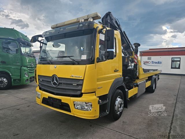 Abschleppwagen MERCEDES-BENZ ATEGO 1527*FASSI KRAN*SCHIEBEPLATEAU*HUBBRILLE
