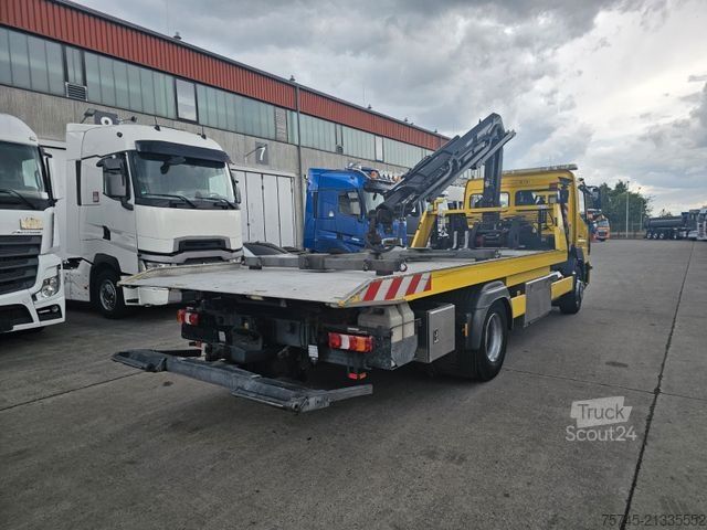 Abschleppwagen MERCEDES-BENZ ATEGO 1527*FASSI KRAN*SCHIEBEPLATEAU*HUBBRILLE