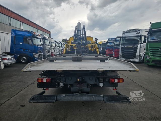 Abschleppwagen MERCEDES-BENZ ATEGO 1527*FASSI KRAN*SCHIEBEPLATEAU*HUBBRILLE