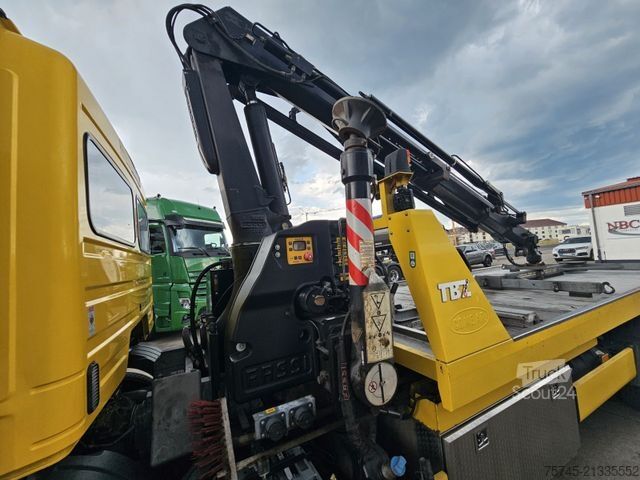 Abschleppwagen MERCEDES-BENZ ATEGO 1527*FASSI KRAN*SCHIEBEPLATEAU*HUBBRILLE