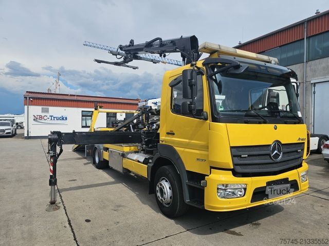 Abschleppwagen MERCEDES-BENZ ATEGO 1527*FASSI KRAN*SCHIEBEPLATEAU*HUBBRILLE