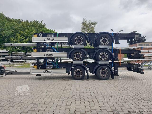 Maināms šasijas piekabe Fliegl 2-Achs Wechselanhänger TWP 180 Mega-EL