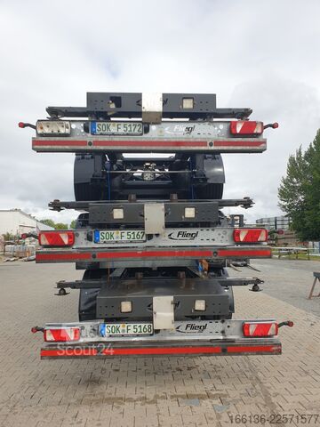 Maināms šasijas piekabe Fliegl 2-Achs Wechselanhänger TWP 180 Mega-EL