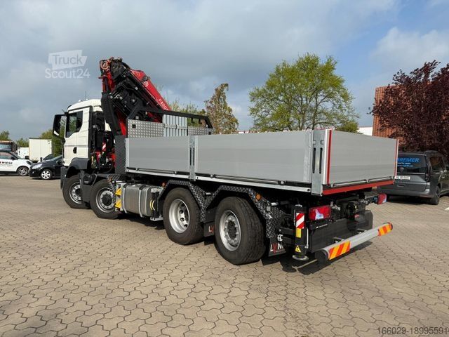LKW mit Pritsche (offen) MAN 35.520 8x4 Kran Fassi F800, OHNE ABSTÜTZÜBERWACH