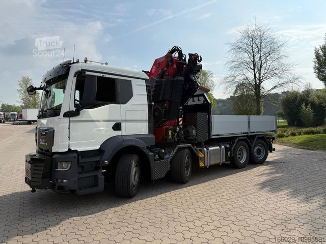 LKW mit Pritsche (offen) MAN 35.520 8x4 Kran Fassi F800, OHNE ABSTÜTZÜBERWACH