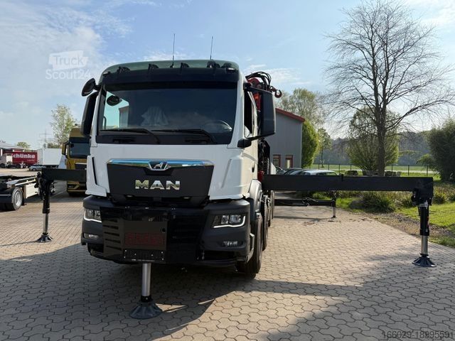 LKW mit Pritsche (offen) MAN 35.520 8x4 Kran Fassi F800, OHNE ABSTÜTZÜBERWACH