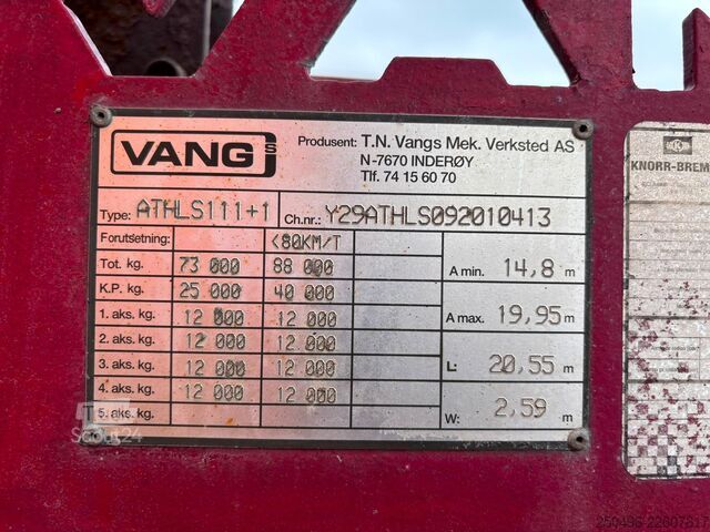 Zems iekrāvējs Vang ATHLS 111+1 EXTENDABLE / STEEREX AXLES / WIDENING