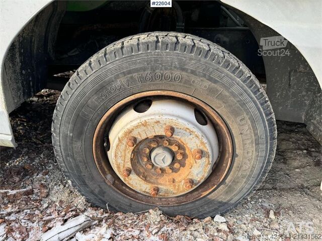 Mala Mercedes-Benz Atego 815 4x2 box truck. Repair object.