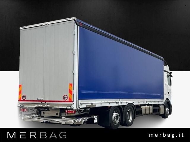 Φορτηγό πλατφόρμα με μουσαμά Mercedes-Benz ACTROS