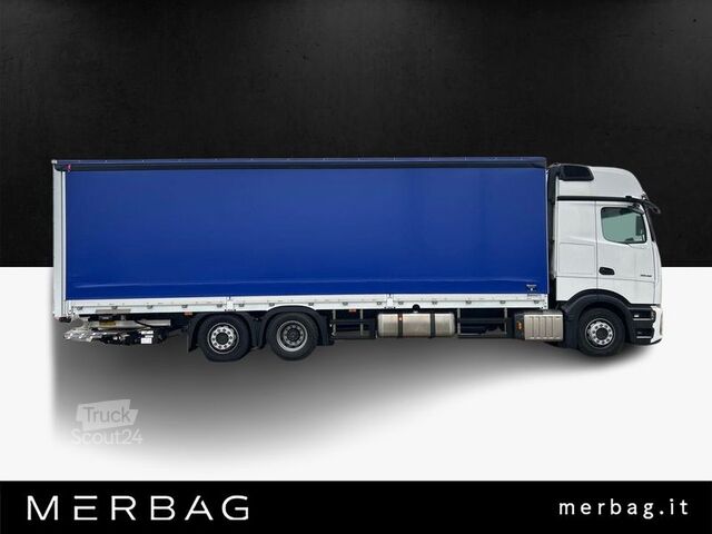 Φορτηγό πλατφόρμα με μουσαμά Mercedes-Benz ACTROS