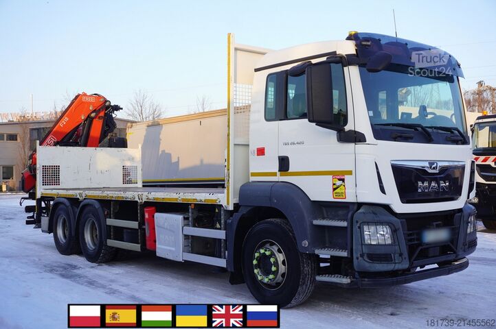 Платформа із краном MAN TGS 26.420 6x4 / Fassi F215A.2.24