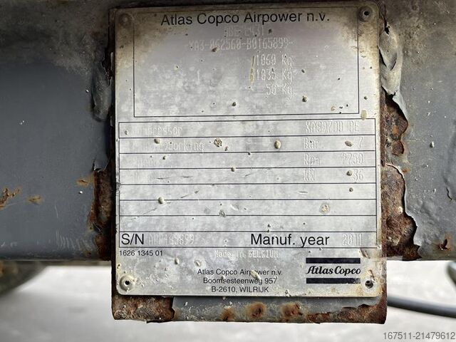 Compresseur frigorifique Atlas Copco XAS 97 DD