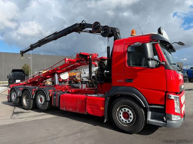 Grua montada em camião VOLVO FM500 8x2 Pusher Tridem Crane Hiab 099 B3 Radio