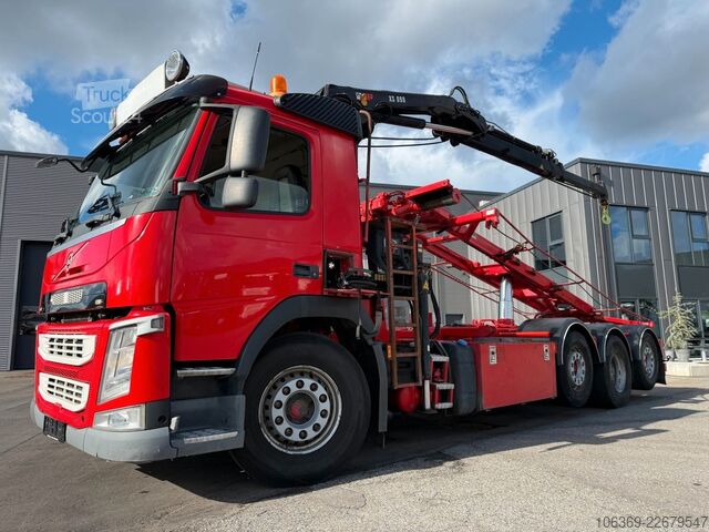Grua montada em camião VOLVO FM500 8x2 Pusher Tridem Crane Hiab 099 B3 Radio