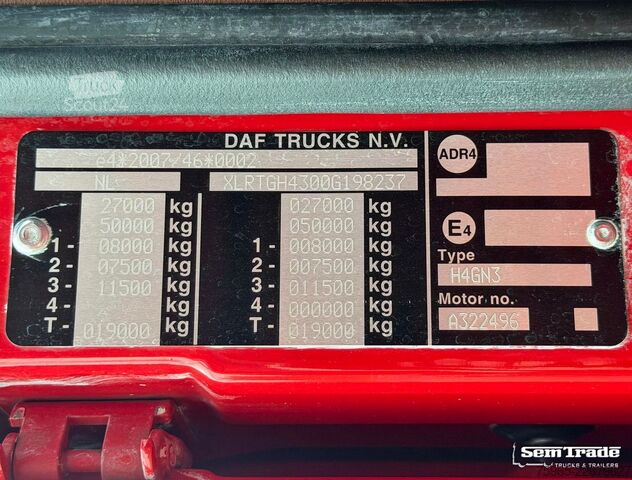 Standardní tahač DAF XF 480 FTG SSC 6X2 TWINSTEER SPECIAL INTERIOR SP