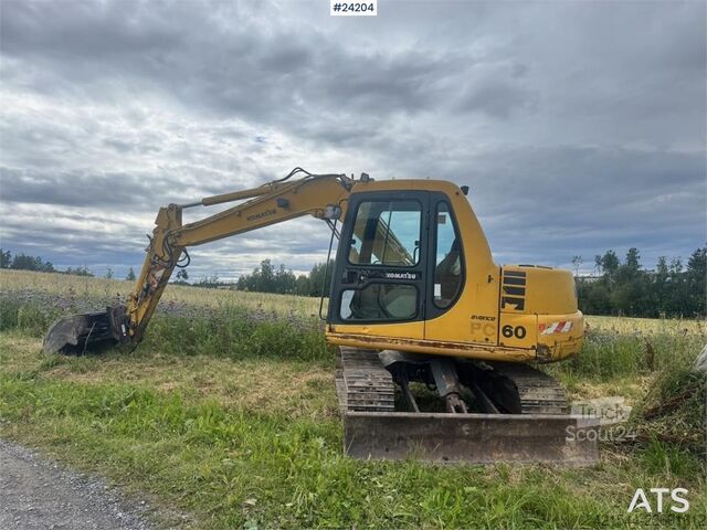 Raupenbagger Komatsu PC60-7 Excavator with 2 Buckets
