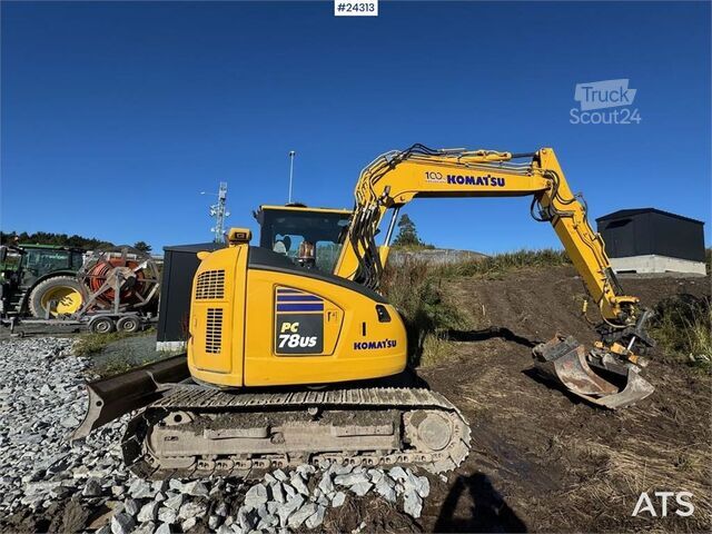 Excavadora sobre orugas Komatsu PC78US-11 Tracked Excavator with Tiltrotator and B