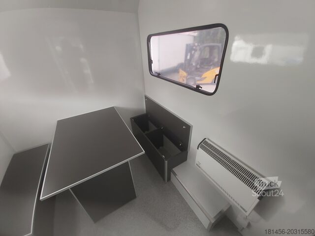 Verkaufsanhänger trailershop Bauwagen mit Küchenzeile isoliert THS 300.01 ET 300x200x230cm