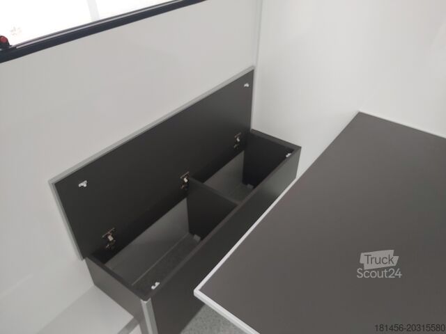 Verkaufsanhänger trailershop Bauwagen mit Küchenzeile isoliert THS 300.01 ET 300x200x230cm
