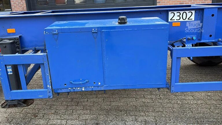 Transporte de contentores Hendricks 20ft container Kippchassis 24V hydraulic Self s...