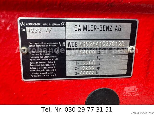 Altul MERCEDES-BENZ MB 1222 AF LF 20 Tank 1800l + 200l Schaum
