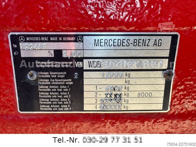 Autocisternă de vidanjare MERCEDES-BENZ SK 1224 AF  TLF 16/25 4x4Tank 2400l orig.18tkm