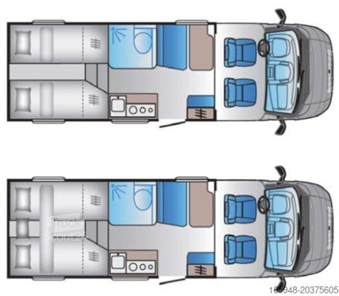 Polointegrovaný obytný vůz GLUECKSMOBIL C 65 SL *Automatik*Einzelbetten*nur 2,12 m breit