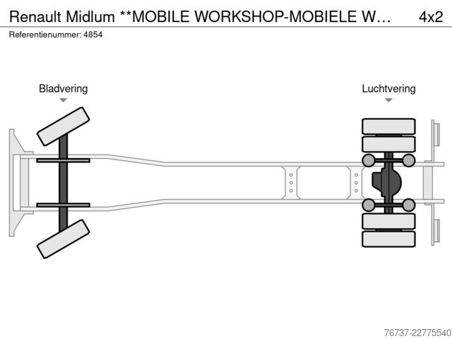 čemodāns Renault Midlum **MOBILE WORKSHOP-MOBIELE WERKPLAATS**