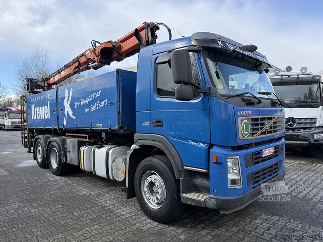 Autolaadkraan Volvo FM12 420 6X2 Kipper mit Baustoffkran Atlas 170