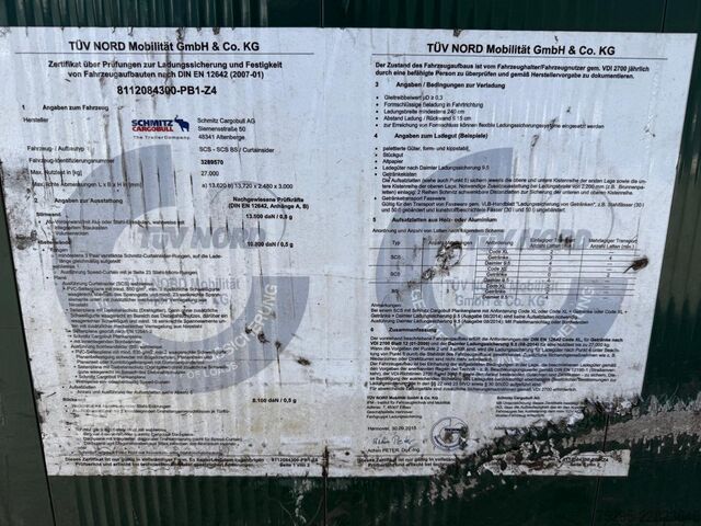 Kommersiellt fordon Schmitz Cargobull 3 Achs Mega PowerCurtain Hubdach TÜV 04 2027
