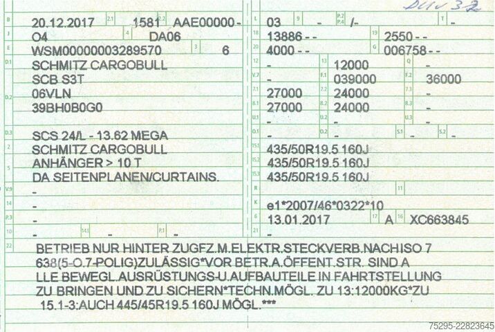 Kommersiellt fordon Schmitz Cargobull 3 Achs Mega PowerCurtain Hubdach TÜV 04 2027