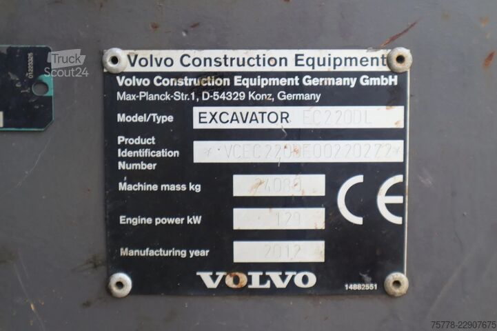 Pásový bager Volvo EC220D L EC 220 DL | BUCKET | QUICK COUPLER | C...