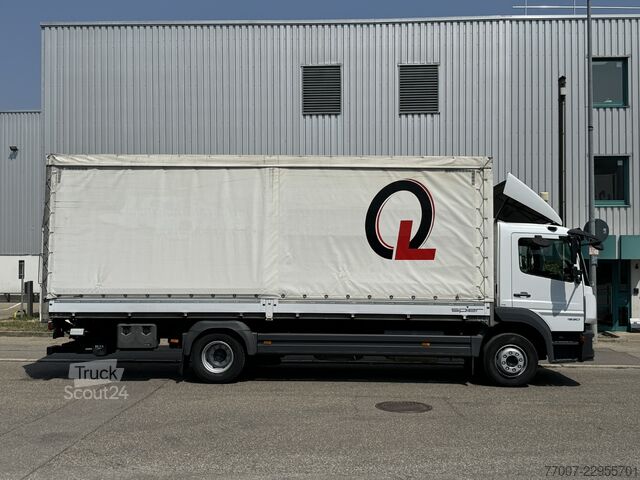 شاحنة ذات سطح مستوٍ وقماش مشمع LBW Mercedes-Benz Atego 1530L Schiebeplane 7,2m LBW Klima