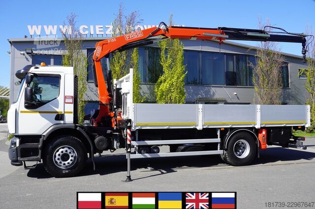 Plattform med kran Renault C280 DTI 8 / HDS Fassi F135A.22 / remote