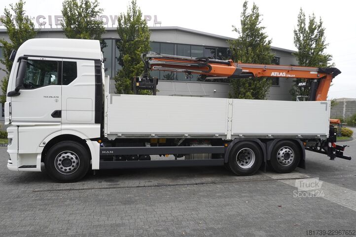 Plattform med kran MAN TGX 26.470 6x2-4 / 30 tho. km!!! / Atlas