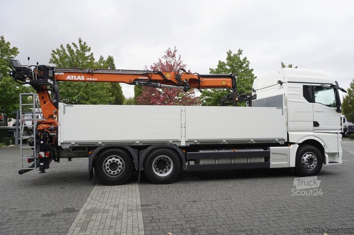 Plattform med kran MAN TGX 26.470 6x2-4 / 30 tho. km!!! / Atlas