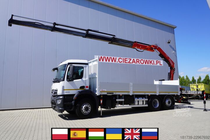 Plattform med kran Mercedes-Benz Arocs 2536 6x2 / 200 tho.km / Fassi F195
