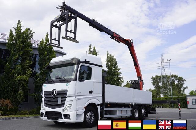 Πλατφόρμα με γερανό Mercedes-Benz Actros 2545 MP5 / 100 tho.km / Palfinger