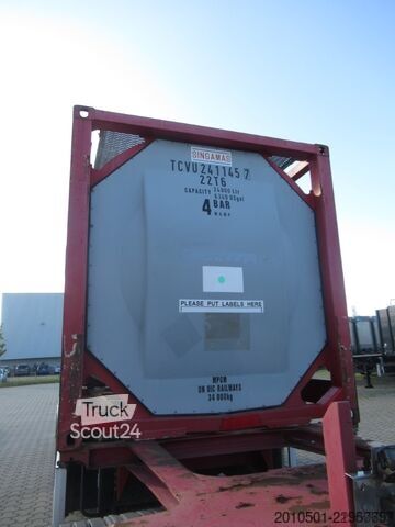 Tank konteyneri 24m³ TANKCONTAINER Container Silo Gülle Edelstahltank Stahltank 20 Fuß 24000L