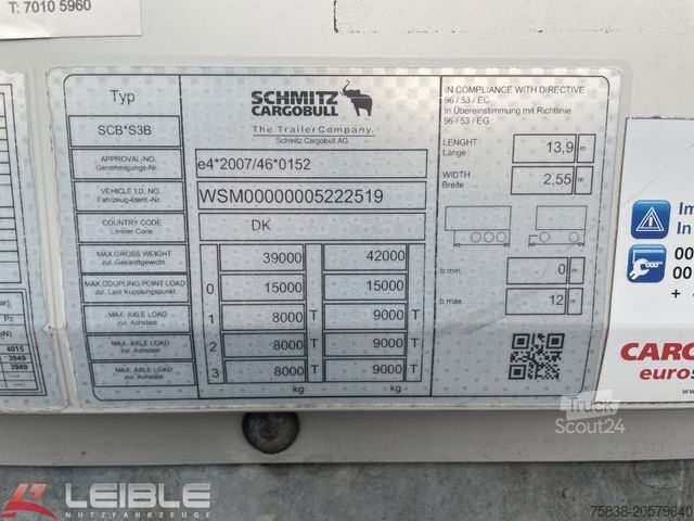 Kutu dorse SCHMITZ CARGOBULL SKO 24*Koffer Bär LBW Ladebordwand & Doppelstock