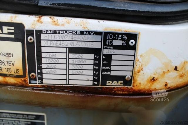 Furgon cu prelată laterală DAF LF 45.220 4x2 BL - EURO 5 EEV LBW Nr.: 615