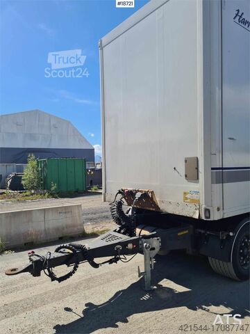 Box body Ekeri 3-axle cabinet semitrailer w/ full side opening.